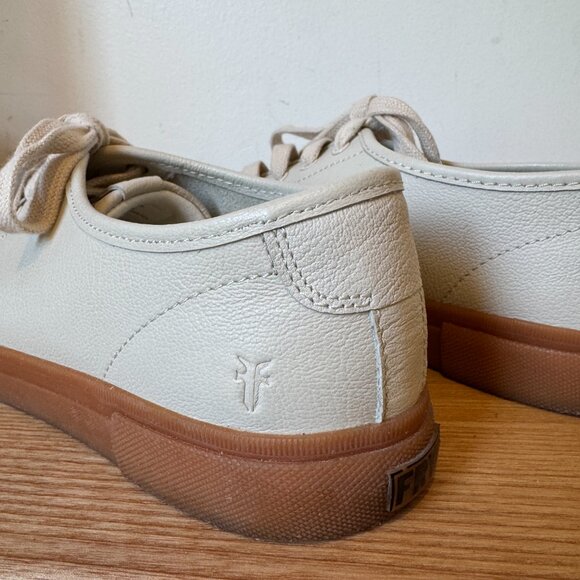 Frye Gia Low Lace Leather Sneakers Ivory w/Gum Sole | Women’s 8 - Picture 8 of 13